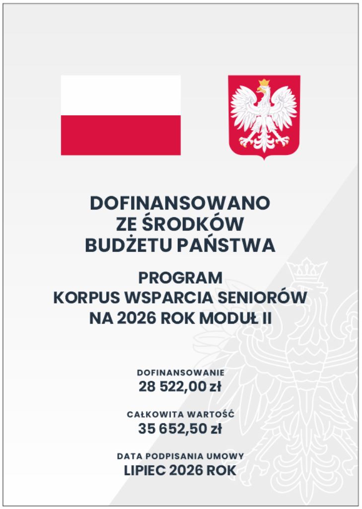 Podpisanie umowy w&nbsp;ramach programu &bdquo;Korpus Wsparcia Senior&oacute;w&rdquo; na&nbsp;rok 2026 &ndash; Moduł II
