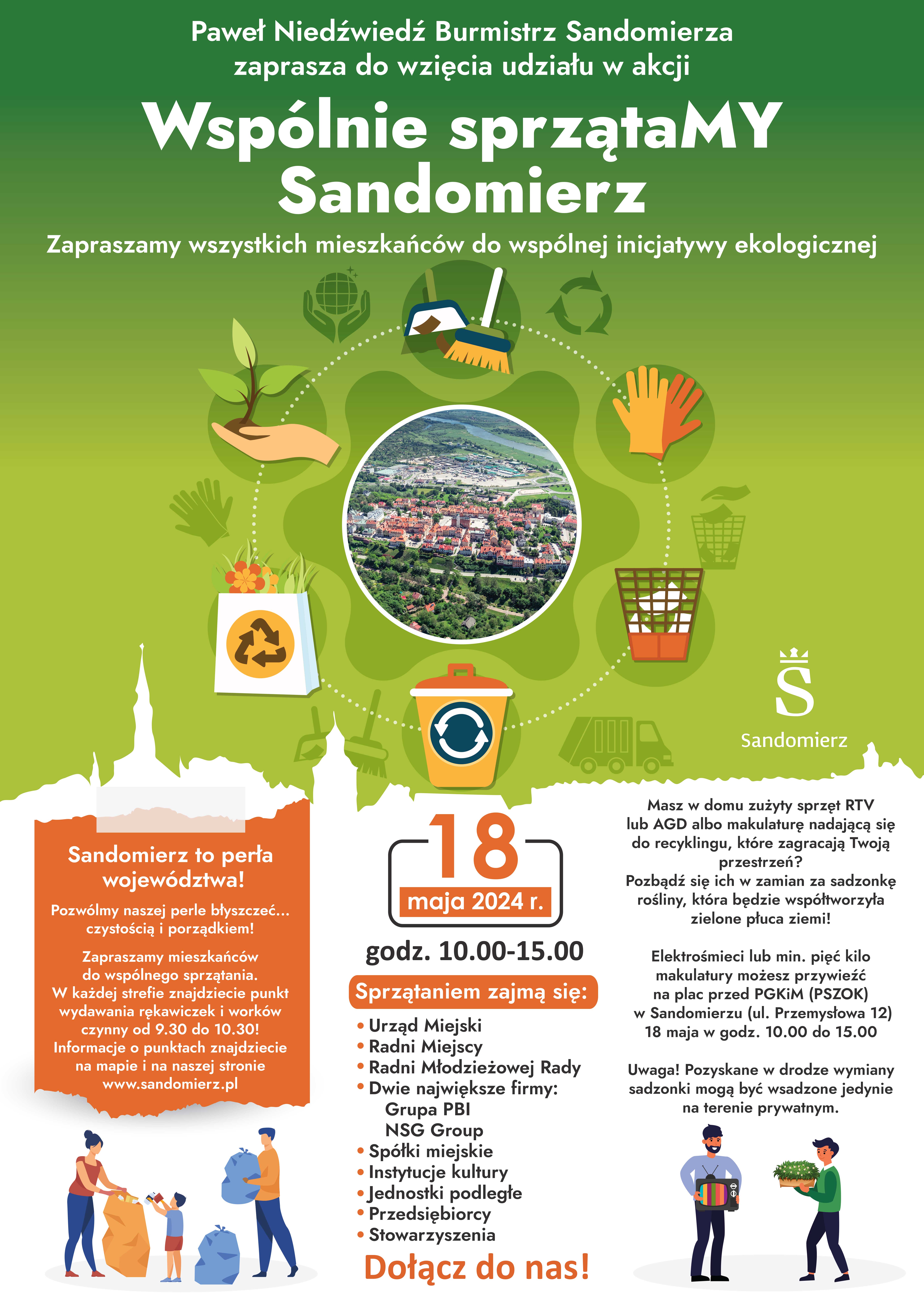 plakat promujący akcje sprzątania miasta