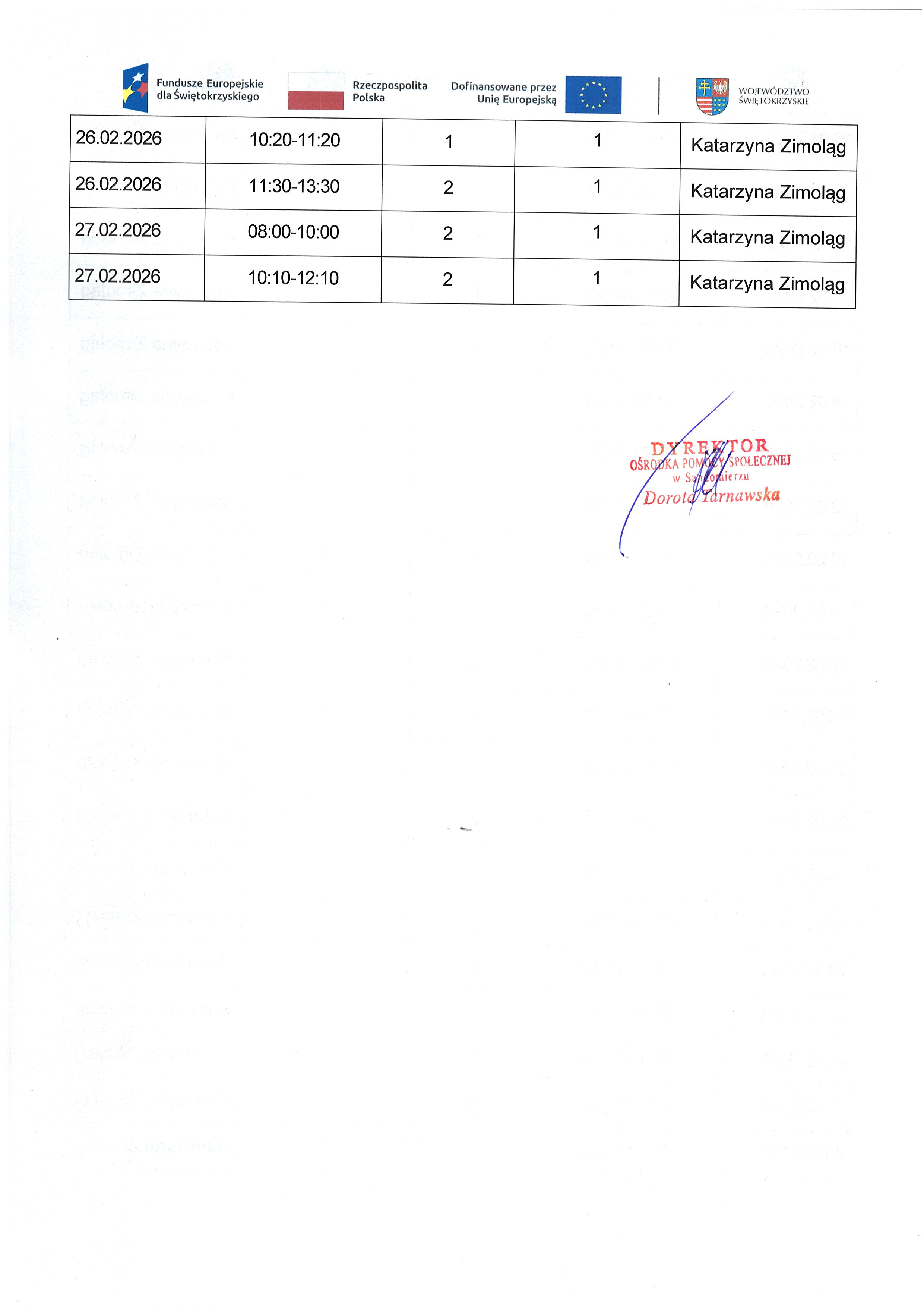 1.4. usługa społeczna - indywidulane wsparcie psychologiczne
