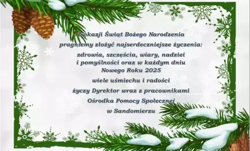 Zdjęcie do Życzenia z okazji Świąt Bożego Narodzenia w 2024r.