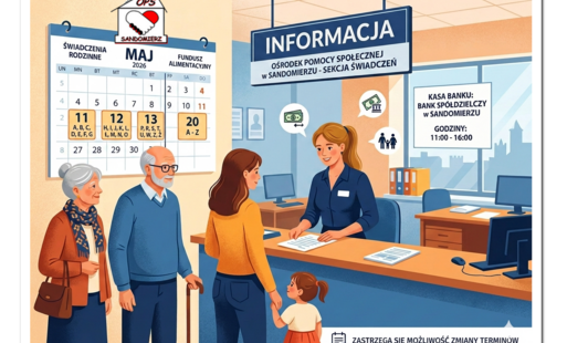 Harmonogram wypłaty świadczeń rodzinnych i funduszu alimentacyjnego w maju 2026
